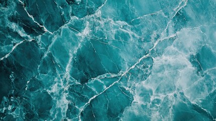 Obraz premium Teal Marble Texture Background Swirling Veins