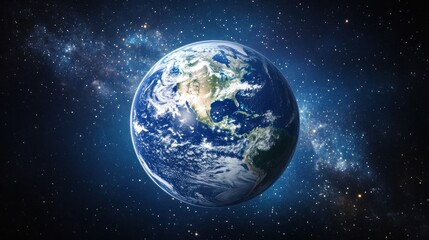 Fototapeta premium Our Blue Planet: A Stunning View of Earth from Space