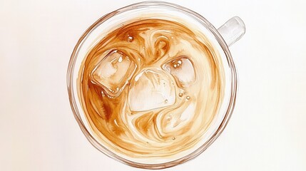 Artistic set of vector coffee beans and coffee cup drinks isolated on white background,hand-drawn vector,hot coffee drinks,cafe shop,modern flat design,Fashionable and cute coffee motif concept.