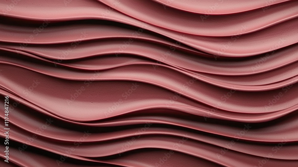 Poster abstract wavy texture in soft red tones for backgrounds or designs