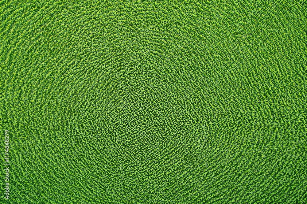 Poster abstract view of a lush green field texture forming a mesmerizing and dense pattern from above, show