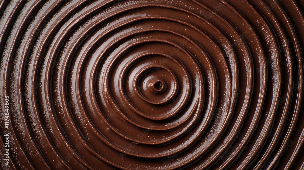 Poster smooth chocolate surface with swirling patterns and textures