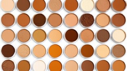 Obraz premium Diverse Range of Natural Skin Tone Cosmetic Foundations on Display