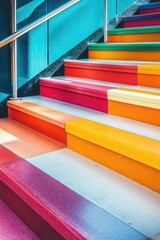 Colorful Stair Set Close Up