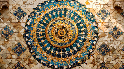 Stunning Mosaic Ceiling Design with Intricate Patterns