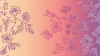 Obraz premium Delicate Pink Floral Design on Gradient Background