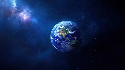 Naklejka premium Cinematic shot of a distant planet showcasing vibrant colors and stunning cosmic details in the vast universe.