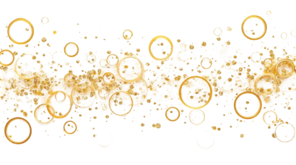 Golden Bubbles Abstract Background: A mesmerizing and ethereal abstract backdrop featuring a cascade of shimmering golden bubbles. This image is perfect for adding a touch of luxury, elegance.