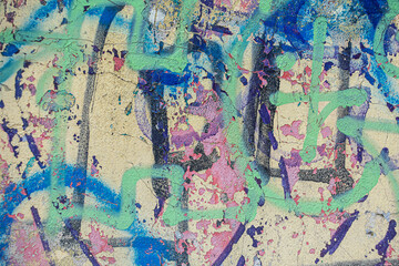 Abstract multicolor grunge background with abstract color texture. Abstraction from collapsing...