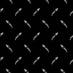 Dropper icon seamless pattern isolated on black background