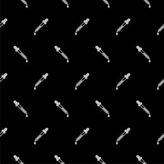Dropper icon seamless pattern isolated on black background