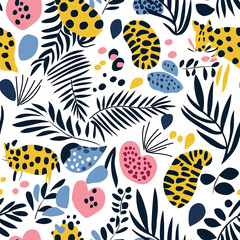 Vibrant african tribal seamless pattern designs modern art style colorful environment abstract viewpoint contemporary concept