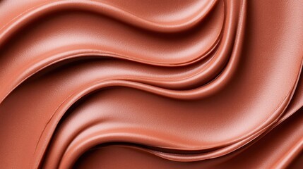 Naklejka premium Smooth Chocolate Brown Fabric Texture with Elegant Waves and Curves