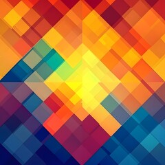 Colorful geometric background with mosaic design
