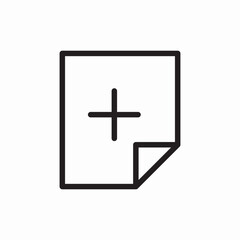 Obraz premium Add new document page icon vector sign