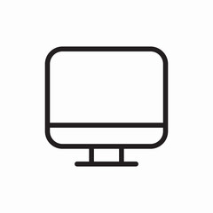 Computer desktop monitor screen icon vector sign