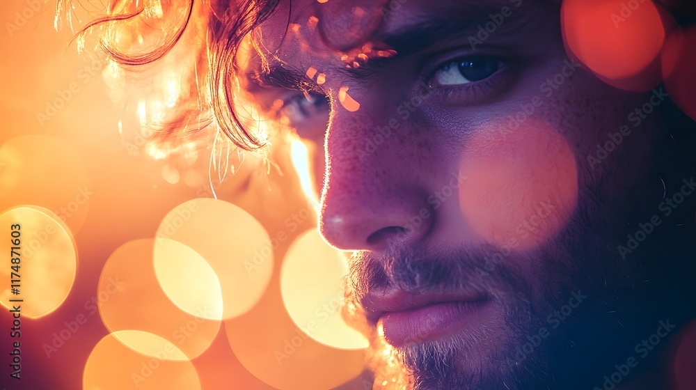 Poster radiant bokeh sparkles glowing with vibrant shimmer blending ethereal harmony and tonal transitions 