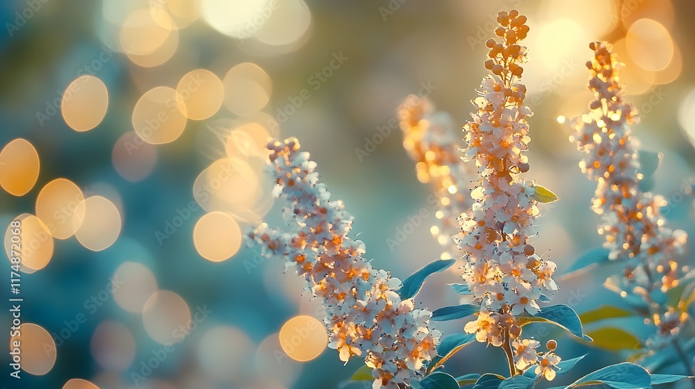 Aufkleber radiant bokeh sparkles glowing softly blending shimmering transitions with vibrant ethereal tones in