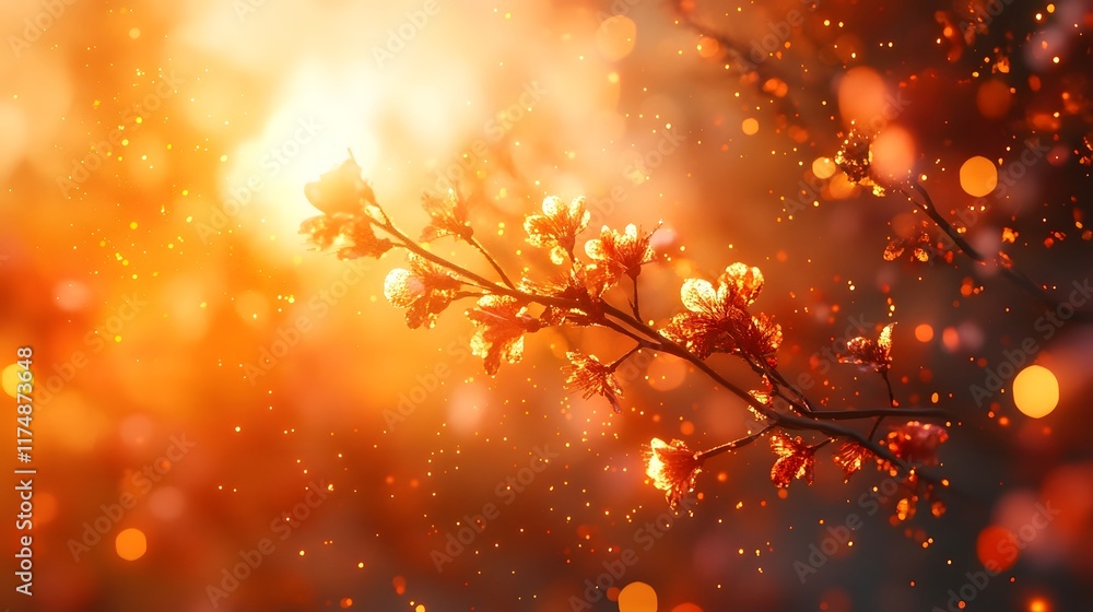 Aufkleber shimmering bokeh light with radiant transitions blending harmonious shadows and vibrant forms in an 