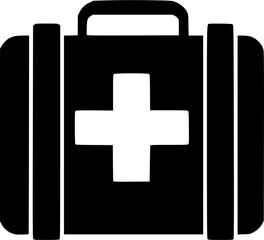Obraz premium first aid kit box icon