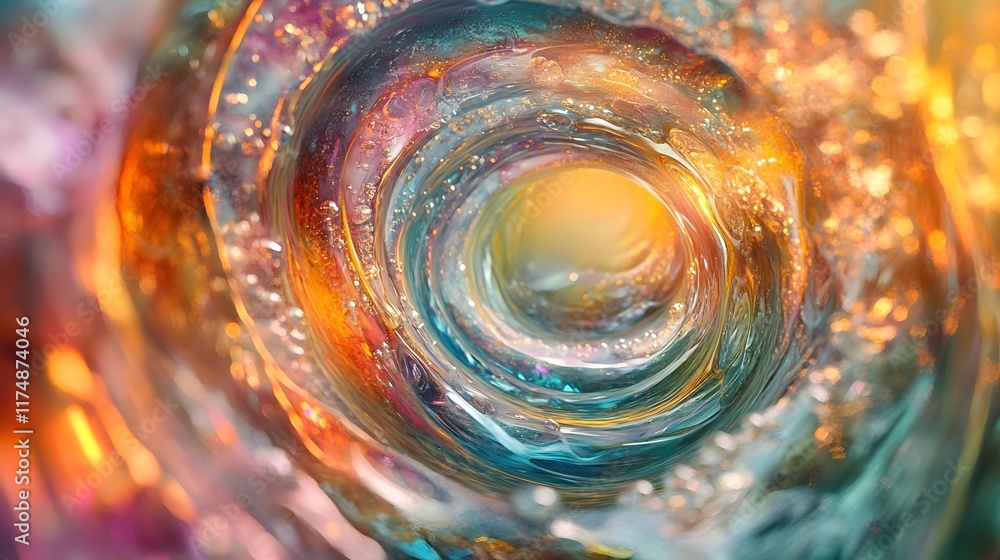 Poster captivating bokeh circles with vibrant radiant transitions and harmonious blended forms abstract dig