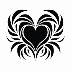 Girls symbol Hearts the heart Valentine's Day Love Birds Silhouette Vector