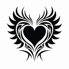 Girls symbol Hearts the heart Valentine's Day Love Birds Silhouette Vector