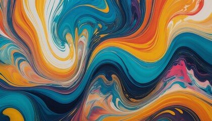 Fototapeta premium Abstract Liquid Art: Swirling Vibrant Hues 