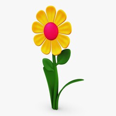 Bright and cheerful flower design with vibrant colors