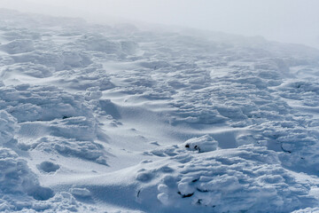 Snowy patterns shaped by winds