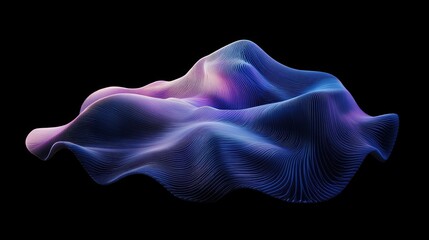 Dynamic futuristic particle wave in glowing neon hues, creating a sense of energy and motion.