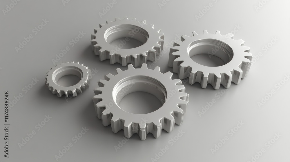 Poster interlocking gears: a symbol of teamwork and precision