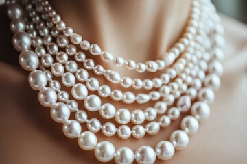Woman with pearl necklace
