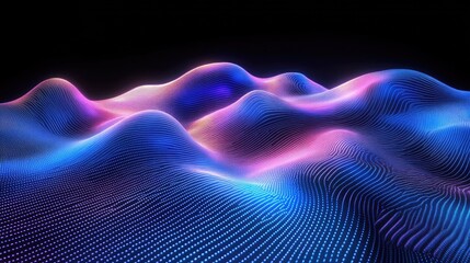 Obraz premium Modern gradient illustration of intersecting D blocks and lines forming a dynamic structure.