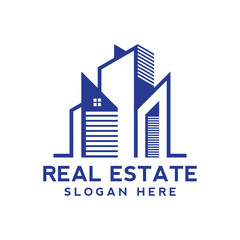 Fototapeta premium Modern real estate logo, building, roof, construction, real, estate, flat fully editable vector template, real estate corporate logo. Home logo vector template. Corporate real estate logo