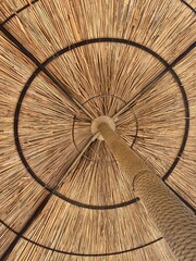 straw umbrella on the beach