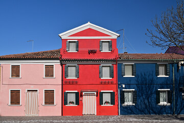 Typische bunte Häuser in Burano | Venedig