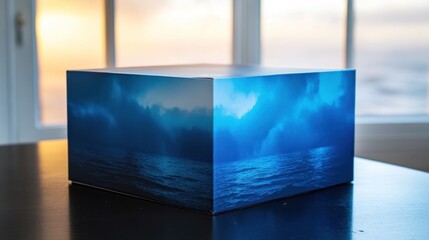 Fototapeta premium Ocean Sunset Gift Box: A Serene Coastal Escape