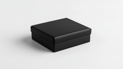 Elegant Black Gift Box Mockup: A perfect blank canvas for your design showcasing luxurious packaging.