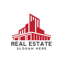 Naklejka premium Modern real estate logo, building, roof, construction, real, estate, flat fully editable vector template, real estate corporate logo. Home logo vector template. Corporate real estate logo