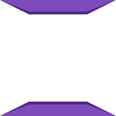 White background with purple footer and header