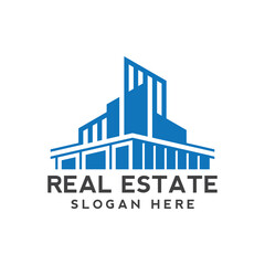 Fototapeta premium Modern real estate logo, building, roof, construction, real, estate, flat fully editable vector template, real estate corporate logo. Home logo vector template. Corporate real estate logo