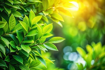 Obraz premium Lush Green Branches Corner Frame - PNG Stock Photo