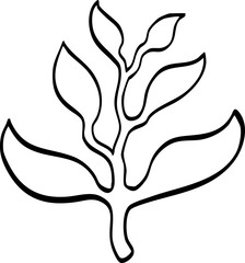Obraz premium hand drawn cartoon of plant illustration.