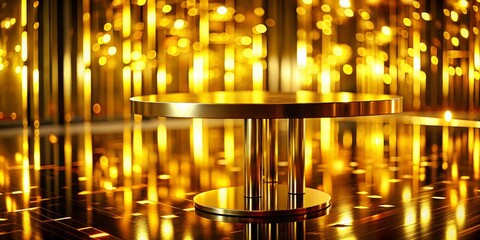 Obraz premium Luxurious Golden Table Setting: Elegant Still Life Photography