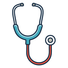 stethoscope on white background