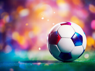 Fototapeta premium Vibrant abstract blur background symbolizing football fitness and active lifestyle
