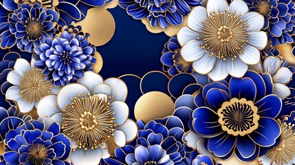 Vibrant Japanese Floral Design for Father's Day