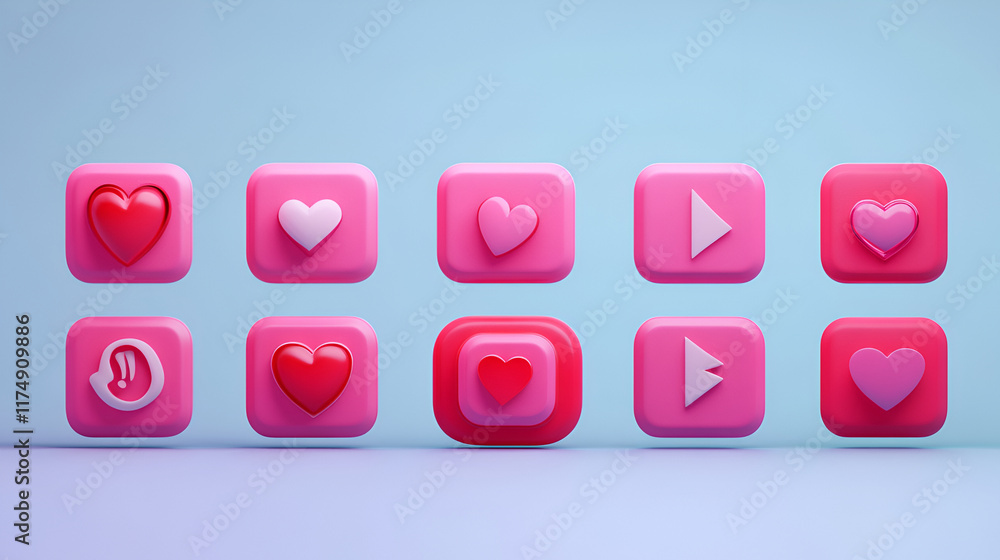 Poster the 3d rendered keyboard with glowing keys represents a modern concept of communication and technolo
