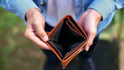 お金が入っていない空っぽの財布